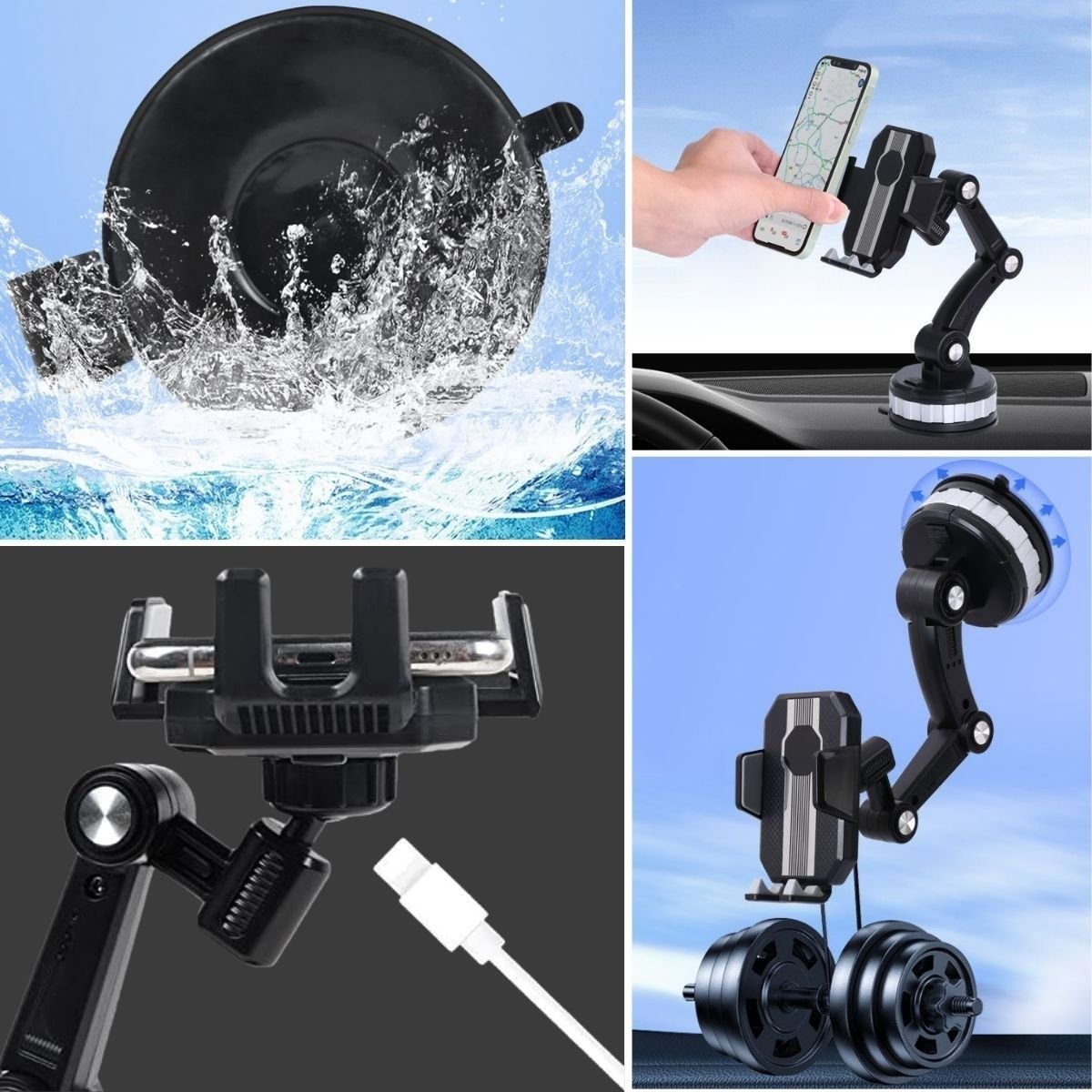 32281c9ce4cf4ad3a6927c34ed61d165 700x700 Jel Vantuzlu Cama Takılabilen Güçlü 360 Derece Dönebilen Ayarlanabilir Araç Içi Vantuzlu Telefon Tutucu najmaddin.com Helvetica