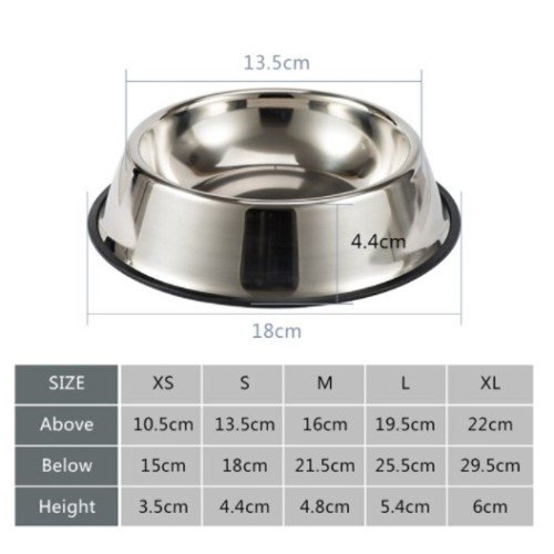 562741417821 2 500x500 1 Paslanmaz Çelik Metal Mama Kabı 18 cm. najmaddin.com MAMA KABI