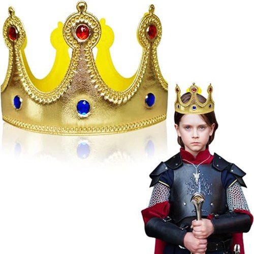 562741435722 2 500x500 1 Altın Renk Eva Malzemeden İmal Çocuk Kral Tacı 57 cm najmaddin.com Parti ve kutlamalara masalsı bir hava katmak isteyenler için tasarlanan altın renk çocuk kral tacı