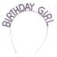 Mor Renk Kristal Taşlı Parlak Birthday Girl Yazılı Taç 16x17 cm