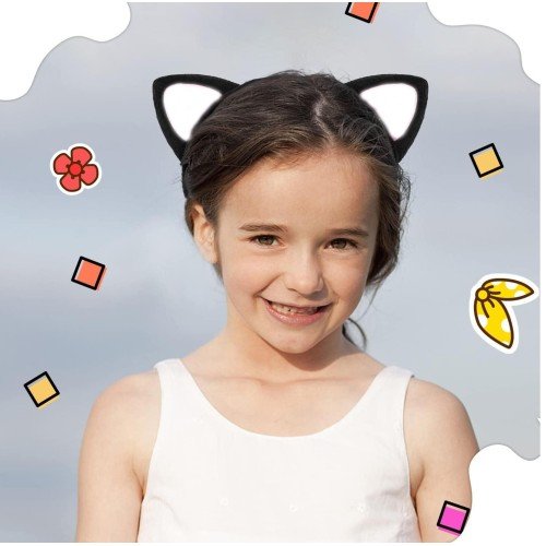 562741435786 2 500x500 1 Kedi Kulak Taç Siyah İçi Beyaz Renk Pofuduk 15X17 cm najmaddin.com hem evdeki oyun saatlerinize hem de en iddialı kostüm partilerinize eşlik edecek zamansız bir aksesuardır.Öne Çıkan ÖzelliklerKlasik Renk Kontrastı: Dış kısmındaki gece siyahı peluş doku