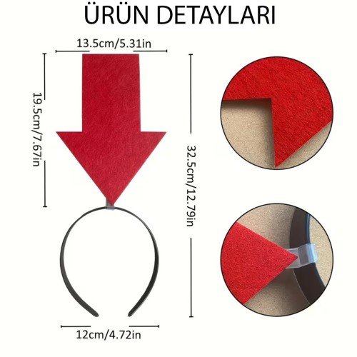 562741435820 5 500x500 1 Kişiselleştirilebilir Ok Taç – Üzerine Yazı Yazılabilen Parti Tacı Kırmızı Renk najmaddin.com keçeli kalem veya sticker gibi seçeneklerle taç üzerine isim
