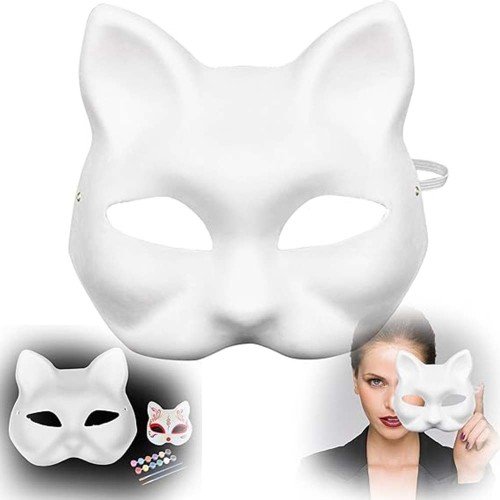 562741436034 4 500x500 1 Boyanabilir Kedi Model Maske – Kendi Tasarımını Oluştur najmaddin.com Yaratıcılığını özgürce ifade etmek isteyenler için tasarlanan boyanabilir kedi model maske