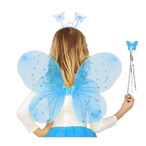 Mavi Kelebek Erkek-Kız Seti – 50 cm Kelebek Kanadı