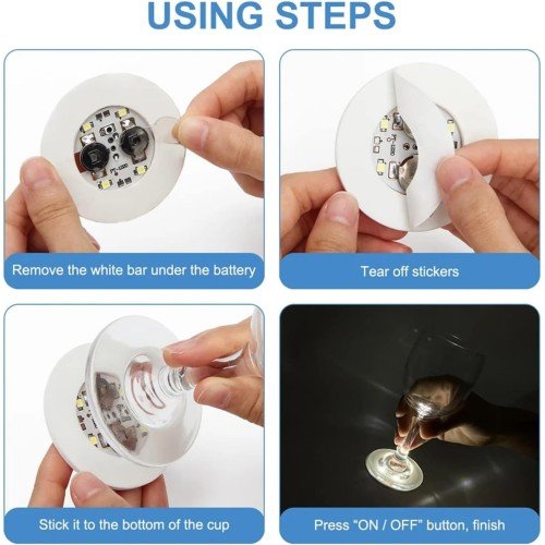 562741436501 5 500x500 1 Işıklı Yapışkanlı Bardak Altı Aparatı Ledli 3 Modlu 6 cm Çap 1 Adet najmaddin.com parti