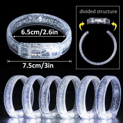 562741436519 4 500x500 1 Beyaz-Gümüş Led Işıklı Baskı Yapılabilen Pilli Bileklik Bilezik 1,5 cm Genişlik najmaddin.com festival