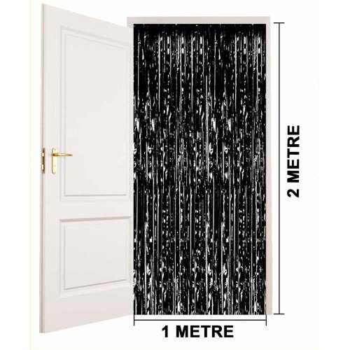 562741436574 4 500x500 1 Siyah Renk Ekstra Metalize Parlak Saçaklı Arka Fon Perde İthal A Kalite 1x2 Metre najmaddin.com en loş ortamlarda bile göz kamaştırıcı bir parıltı yayar.İthal A Kalite Malzeme: Standart süsleme ürünlerine göre daha sağlam ve dayanıklı olan bu perde