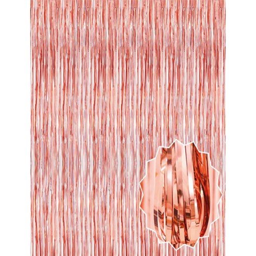 Rose Gold Püsküllü Kapı Perdesi - Parti