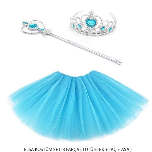 562741436665 0 500x500 1 ✨Najmaddin.com | Dilekten başarıya — şimdi sihir başlasın! najmaddin.com Mavi Prenses Elsa Kostüm Seti 3 Parça (Tütü Etek + Taç + Asa )