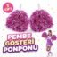1 Çift ( 2 Adet ) Pembe Renk 23 Nisan 19 Mayıs 29 Ekim Okul Gösteri Ponponları