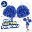1 Çift ( 2 Adet ) Mavi Renk 23 Nisan 19 Mayıs 29 Ekim Okul Gösteri Ponponları