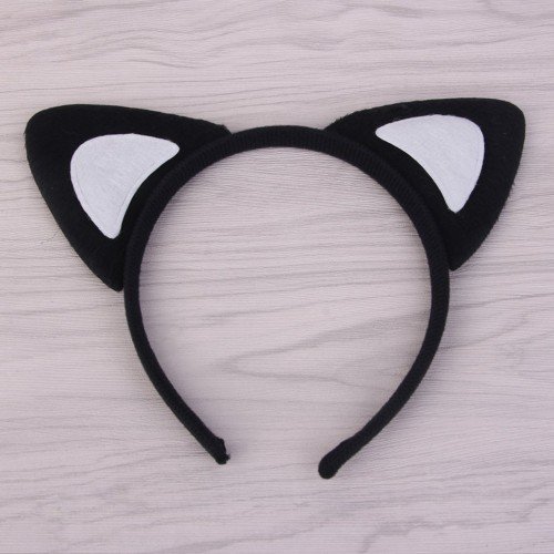 562741436756 3 500x500 1 Kedi Kulak Taç Siyah İçi Beyaz Renk Pofuduk 15X17 cm najmaddin.com sevimli ve her zaman moda! Siyah-Beyaz Pofuduk Kedi Kulak Taç