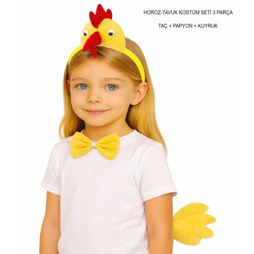 562741436797 3 500x500 1 Çocuk Horoz Tavuk Kostüm Seti 3 Parça (Taç + Papyon + Kuyruk) najmaddin.com Papyon ve Kuyruk)Çocukların hayal dünyasını renklendirecek Çocuk Horoz Kostüm Seti