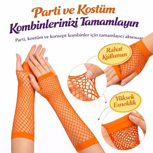 562741436931 2 500x500 1 80’ler 90’lar Retro Turuncu File Parmaksız Eldiven 26 cm najmaddin.com özellikle siyah ışık (blacklight) altında muazzam bir etki yaratır.İkonik File Doku: Dönemin ruhunu en iyi yansıtan klasik file tasarımı