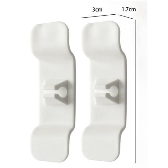 6'lı Pratik Kablo Toparlayıcı Yapışkanlı Klips Mutfak Air Fryer Kettle Kahve Tost Makinası - Görsel 4