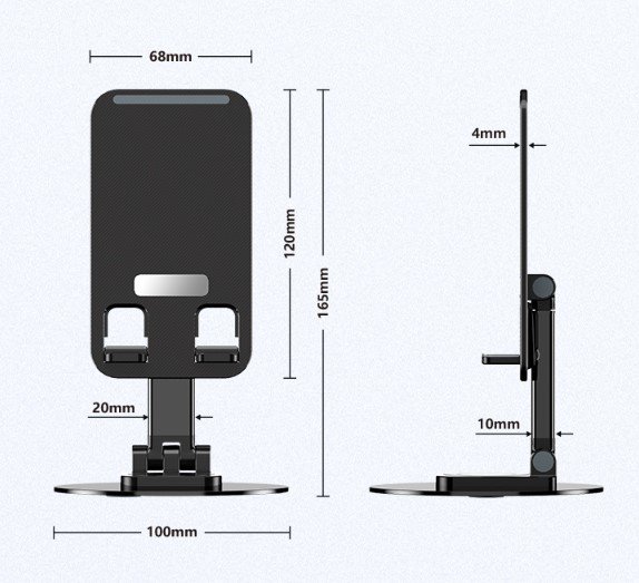 SHT34546 Yuv Tel Standi 5 Katlanabilir Telefon Tablet Tutucu Stand najmaddin.com tabletler ve benzeri cihazlar için kullanıcı dostu bir çok yönlü stand sunar. Standın tabanı 360 derece dönebilen bir yapıya sahiptir