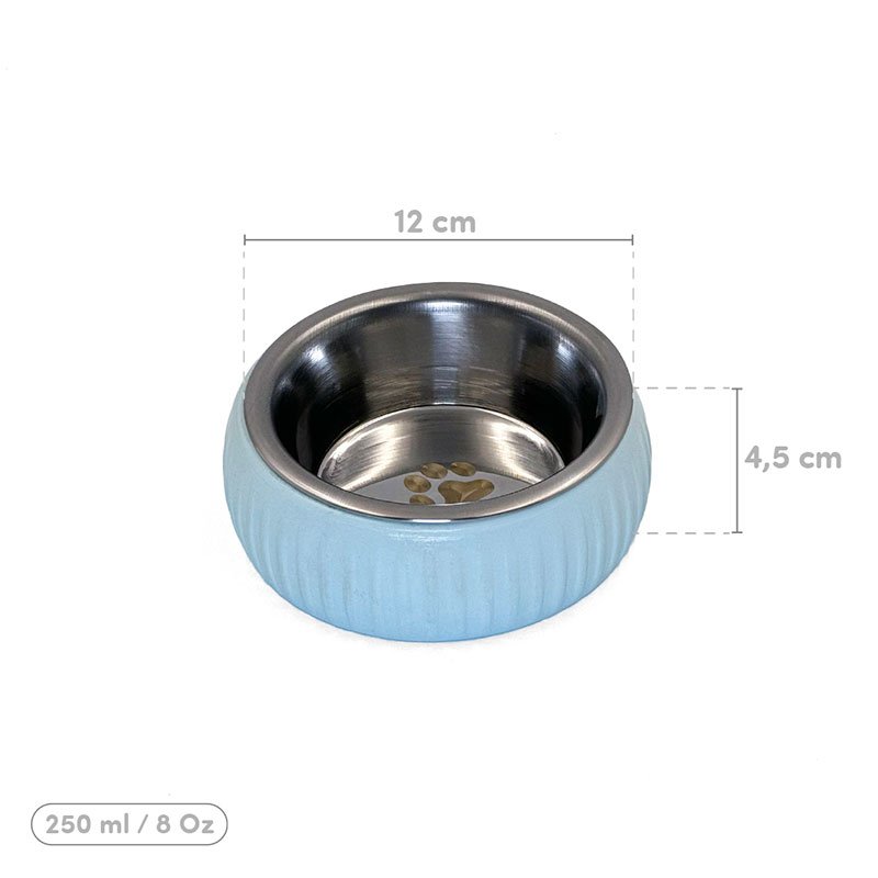 SHT35476 Mikopet Seramik Mama Kabi Mavi 5 700x700 Mikopet Organik Seramik Mama Kabı Mavi najmaddin.com pişirilme derecesine göre demir oksit kullanılarak renklendirilmiştir. Bu sayede