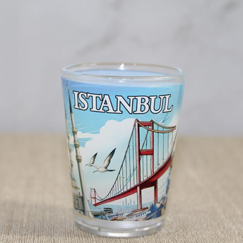 İstanbul Temalı Cam Shot Bardak