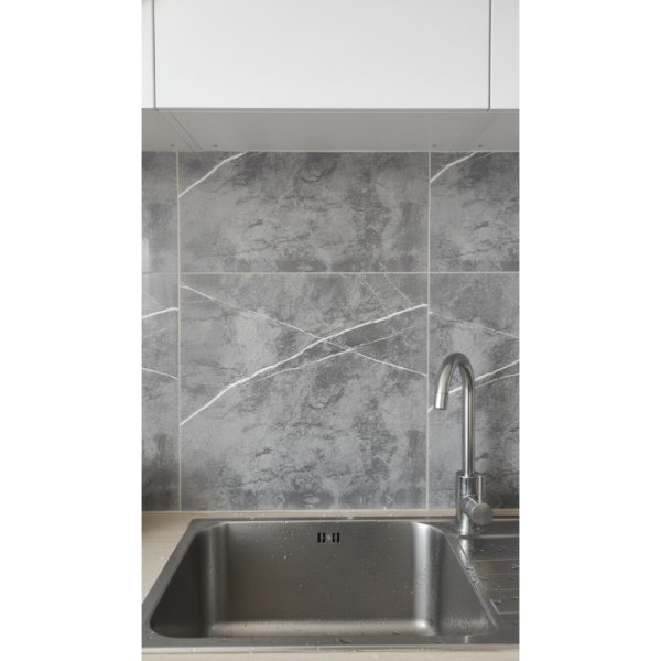 SHT95942 Antrasit2 30x30 Antrasit Mermer Desenli Duvar Sticker najmaddin.com modern ve şık mermer görünümü ile yaşam alanlarını zahmetsizce yenileyen pratik bir dekorasyon çözümüdür. Kendinden yapışkanlı yapısı sayesinde uygulaması son derece kolaydır ve mutfak