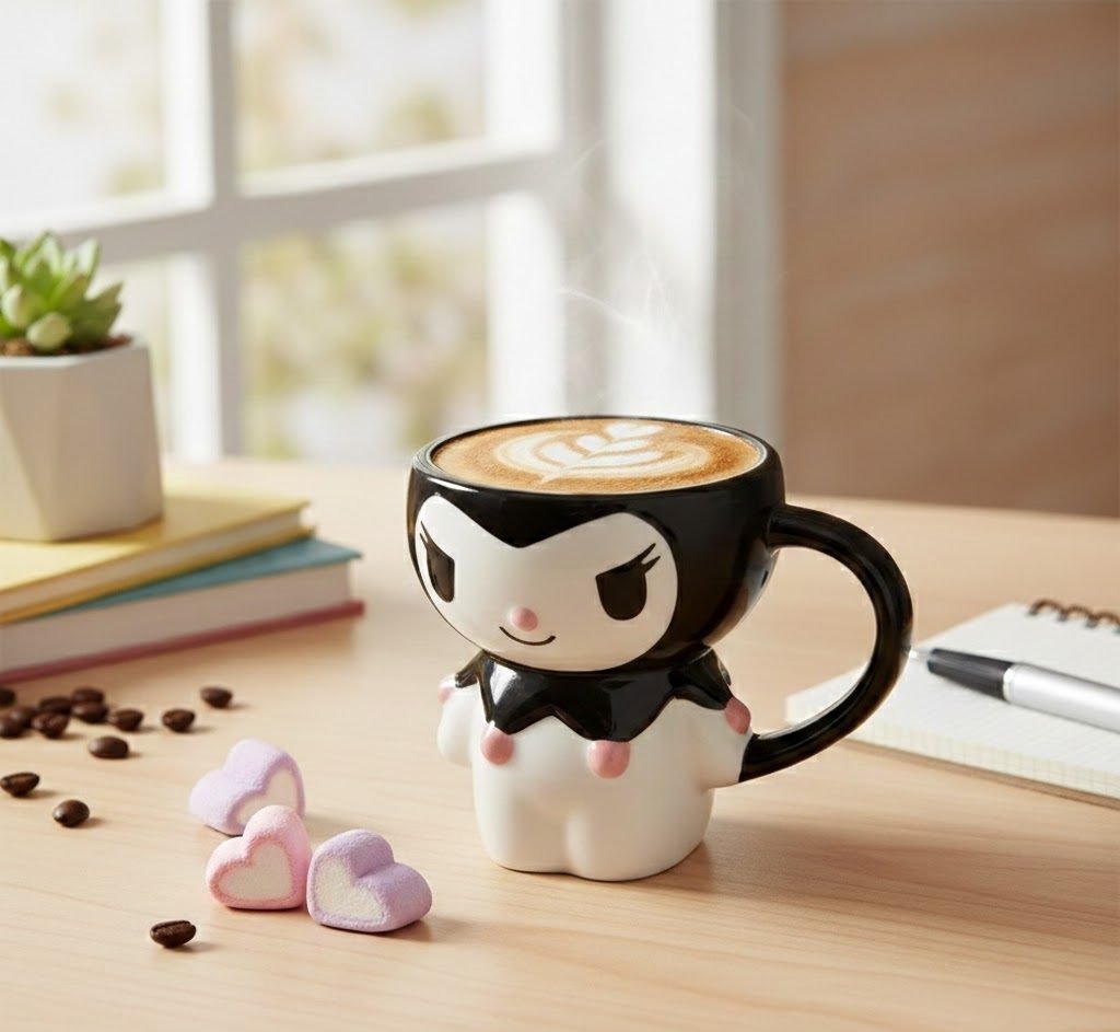 SHT99234 Kuromi Bardak 700x645 Sanrio Kuromi Kapaklı Kupa najmaddin.com Sanrio Kuromi Kapaklı Kupa