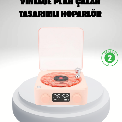 Gece Lambası Stereo Bluetooth Hoparlör Dijital Saat Su Dalgası Efektli 3-ü-1 Cihaz