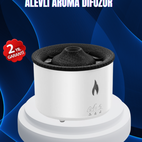 3d Alev Işıklı Aromaterapi Makinesi – 360 Ml Su Kapasiteli Sessiz Difüzör