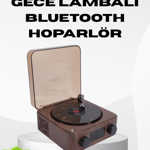 Dekoratif Gece Işığı Bluetooth Hoparlör Dijital Saat Çok Yönlü Sesli Aydınlatma