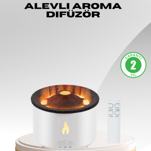 Alev Efektli Aromaterapi Difüzörü – 360 Ml Su Hazneli