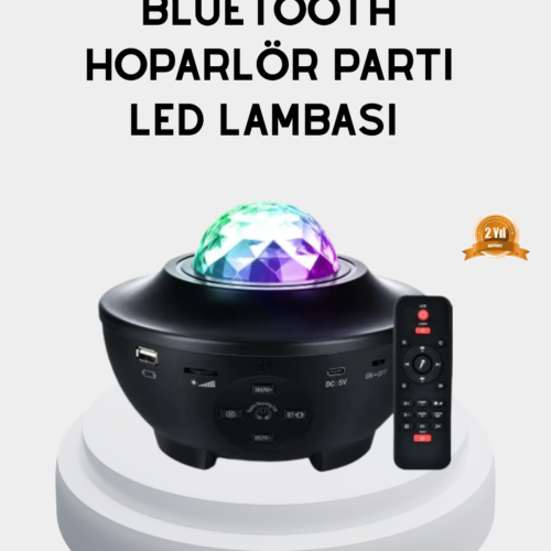 Led Yıldızlı Projektör Galaxy Modlu Renk Ve Parlaklık Ayarlı Gece Lambası