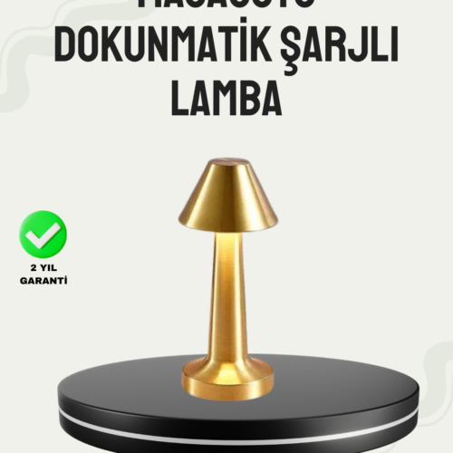 Kablosuz Led Masa Lambası 1800mah 3 Renk Aydınlatma Dokunmatik