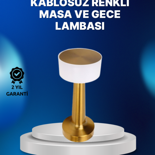 Kablosuz Dokunmatik Masa Lambası – Şık Modern Metal Gövde