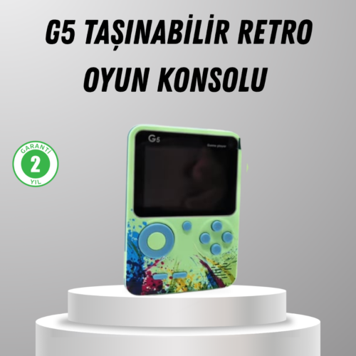 500 Oyunlu G5 Retro Mini Oyun Konsolu 3 İnç Ekran Ve Av Tv Desteği