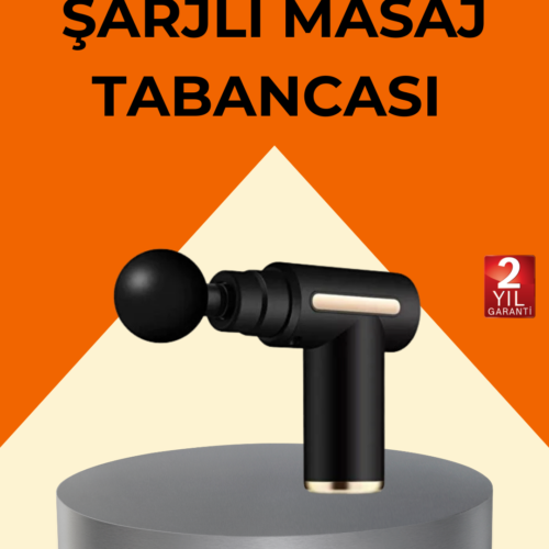 Şarjlı Kas Masaj Aleti 6 Kademe 4 Başlık Derin Doku Ems Titreşim Sporcu Masaj Tabancası