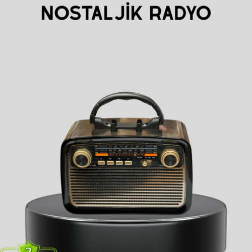 Led’li Nostaljik Bluetooth Hoparlör – Vintage Tasarım