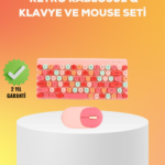 Renkli Retro Tuş Takımlı Klavye – 3 Cihaz Bağlantısı