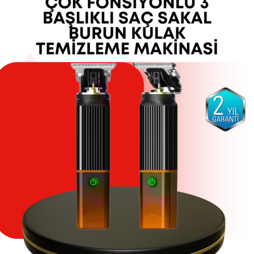 Erkekler İçin Şarjlı 3’ü 1 Arada Trimmer Seti – Güçlü Motor