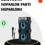 Bluetooth Bağlantılı Taşınabilir Hoparlör – Led Işıklı