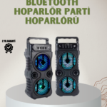 1200 Mah Şarjlı Led Işıklı Bluetooth Hoparlör – Fm Radyolu