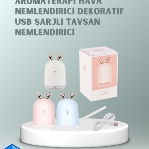 200 Ml Tavşan Kulaklı Ultrasonik Hava Nemlendirici Ve Gece Lambası