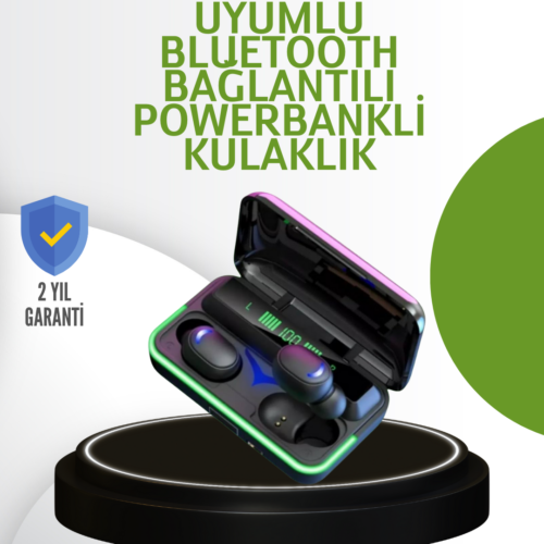 Oyun Modlu E10 Bluetooth Kulaklık Powerbank Ve Led Ekranlı