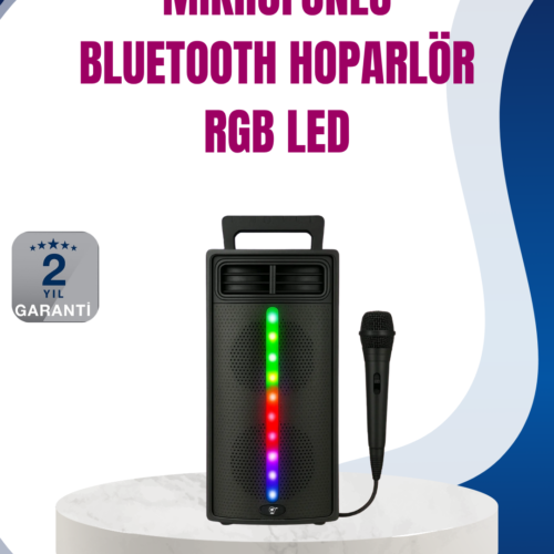 Kablosuz Rgb Işıklı Bluetooth Hoparlör | Ev