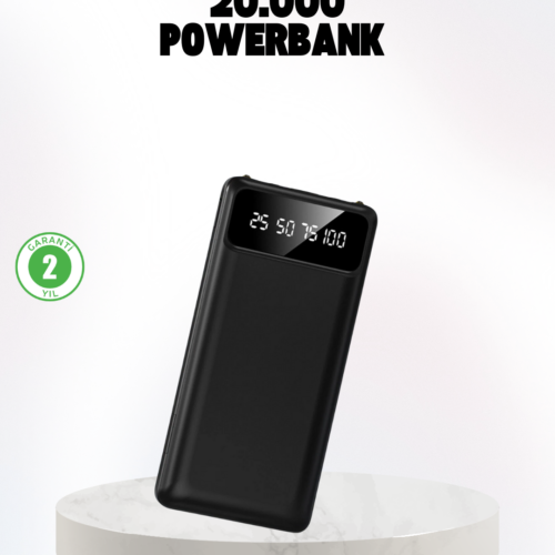 Çoklu Güvenlik Korumalı 20.000 Mah Powerbank Fener Özellikli