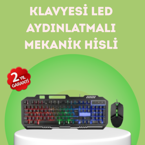 Gaming Klavye Ve Mouse Seti Pg8018 – Dayanıklı Tuşlar