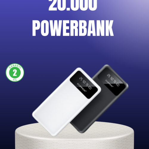 Akıllı Lcd Ekranlı 20.000mah Powerbank Pd + Usb + Type-c