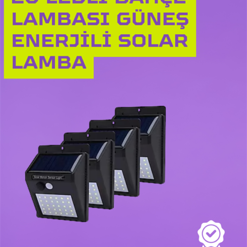 Güneş Enerjili Akıllı Duvar Lambası | Pır Sensörlü