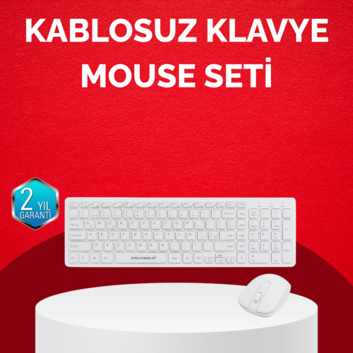 Tam Boy Kablosuz Klavye Mouse Seti - Gelişmiş Bağlantı Ve Sessiz Performans