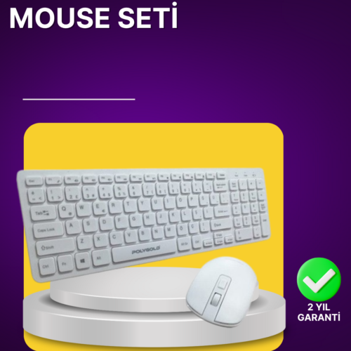 Kablosuz Klavye Ve Mouse Seti - Ergonomik Tasarım