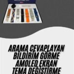 Akıllı Saat Çoklu Kordon Seçenekli Dokunmatik Ekran Nabız Sensörlü