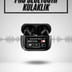 Yeni Nesil Anc Özellikli Çağrı Cevaplayan Dokunmatik Ekranlı Bluetooth Kulaklık Siyah