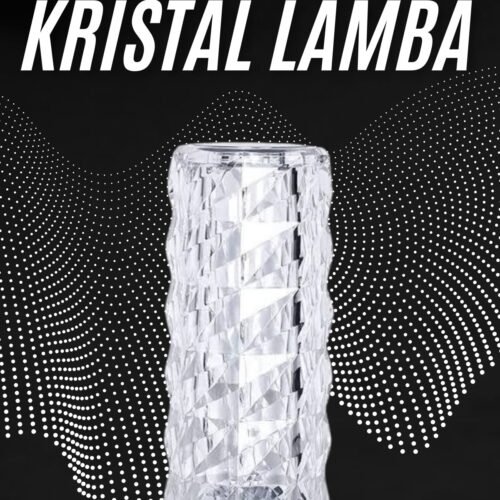 Kristal Lamba Masa Lambası Şarjlı Masa Lambası Dokunmatik Sensör Usb Şarjlı